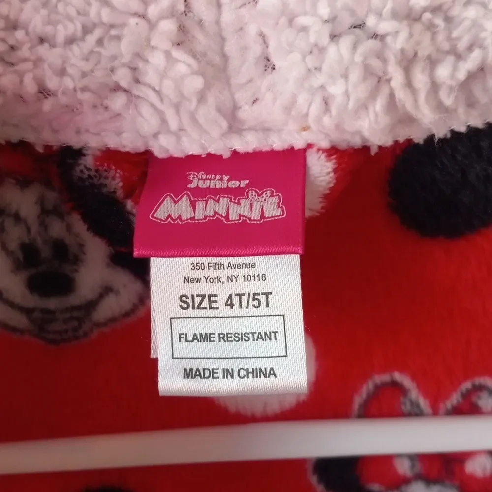 Disney Junior Minnie Mouse Robe  Size 4T/5T